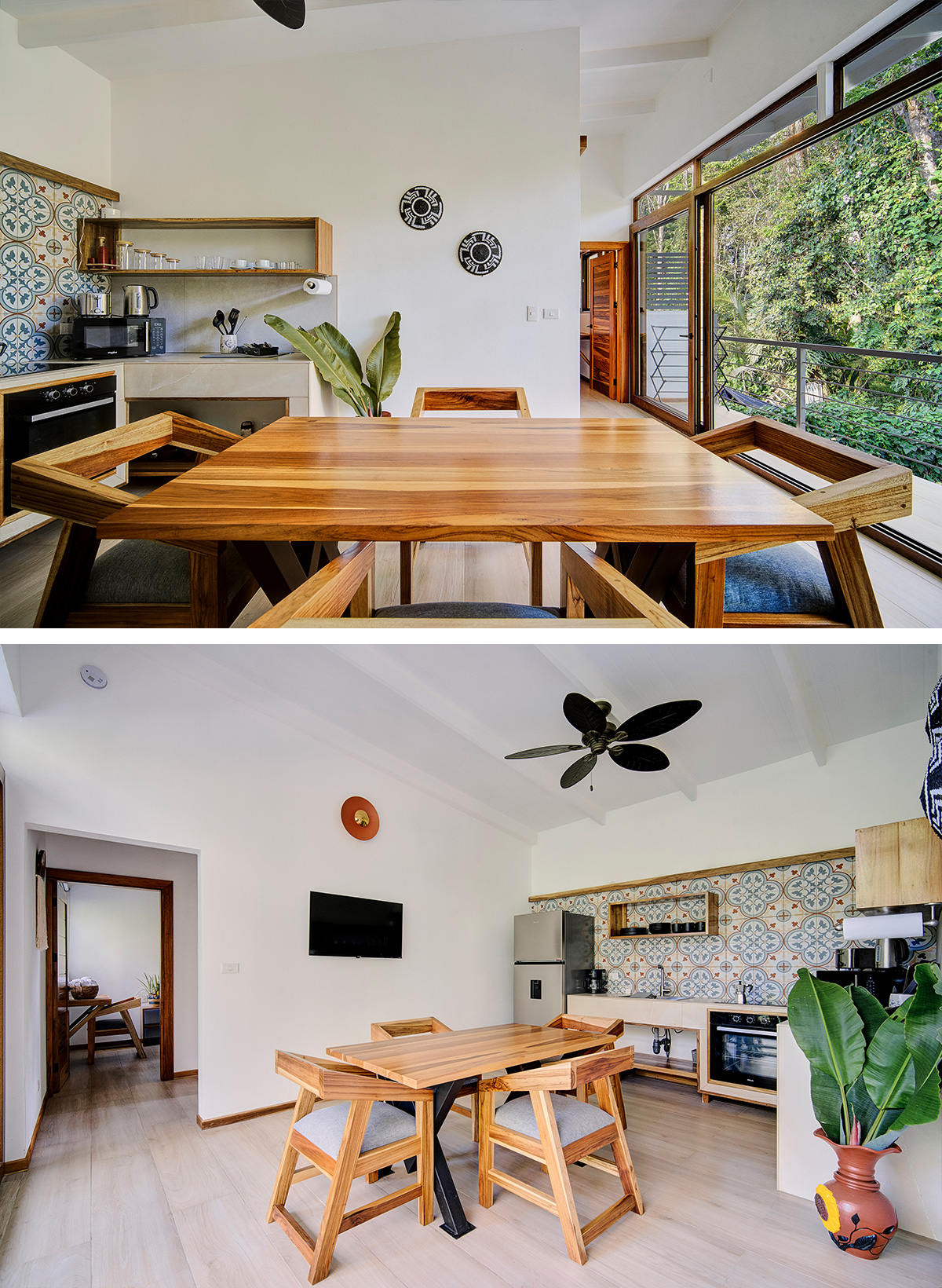 Pasillo y salón del apartamento Sarai de Villas Roca del Caribe