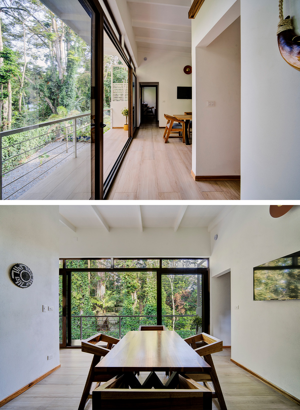 Pasillo y salón del apartamento Sarai de Villas Roca del Caribe