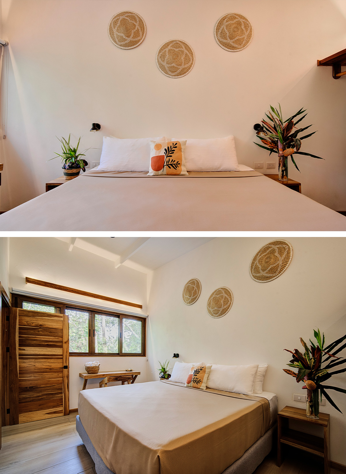 Detalles de los muebles del dormitorio del apartamento Sarai en Villas Roca del Caribe