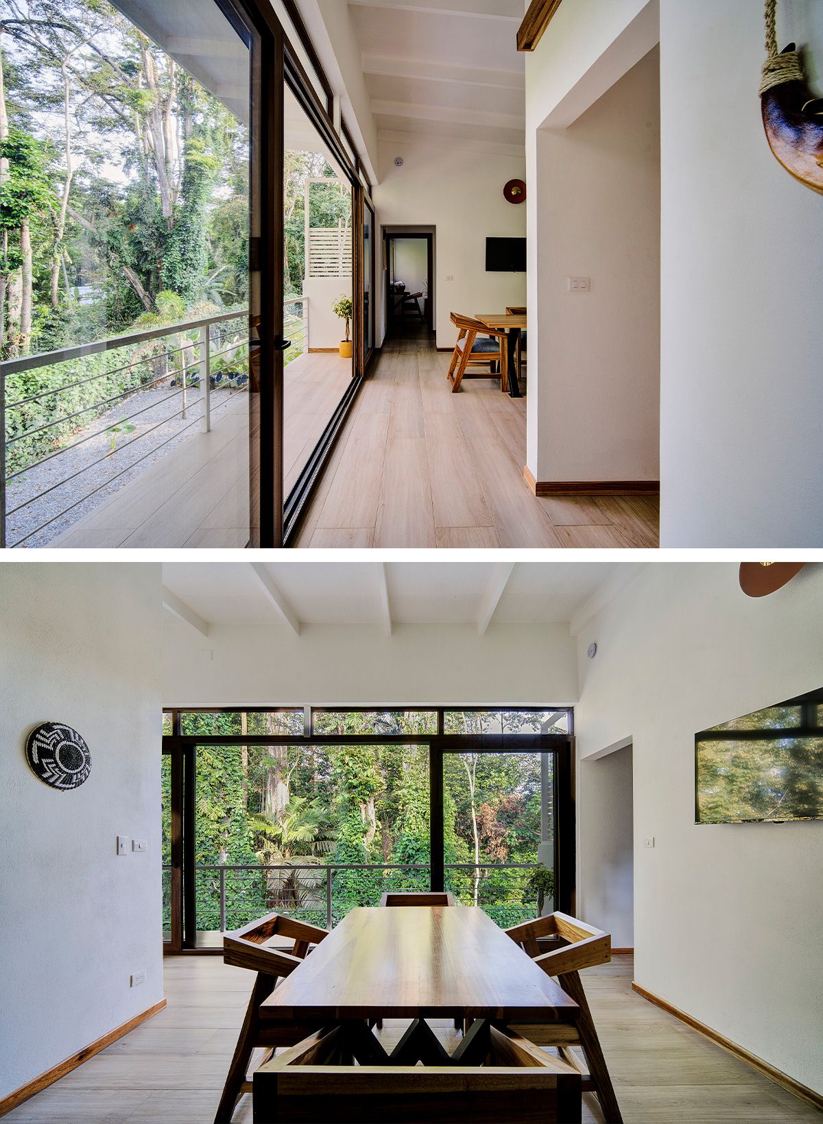 Pasillo y salón del apartamento Sarai de Villas Roca del Caribe